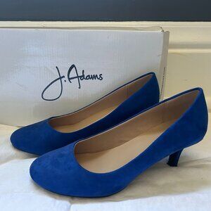 J. Adams Eclair Suede Pumps with Box Women's Size 6.5 Blue